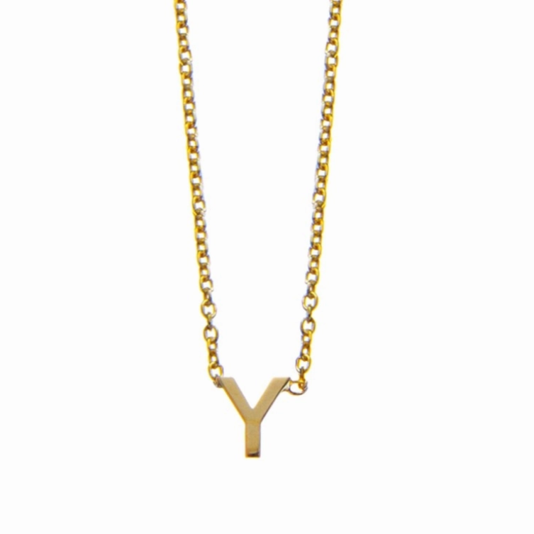 Petite Initial Letter Gold Plated Necklaces