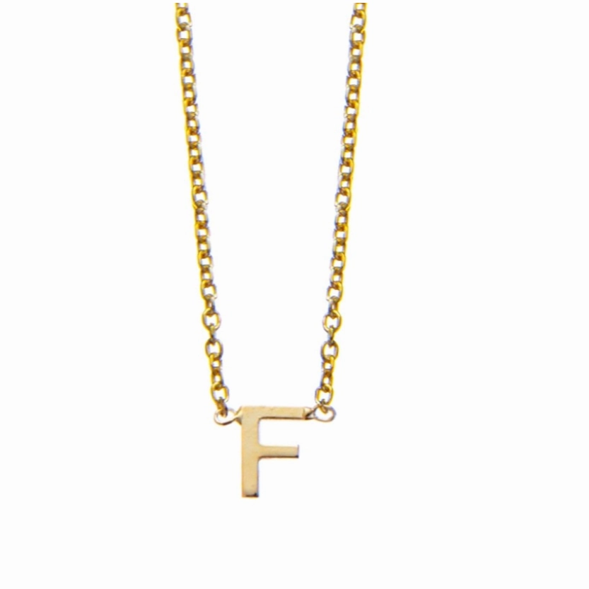 Petite Initial Letter Gold Plated Necklaces
