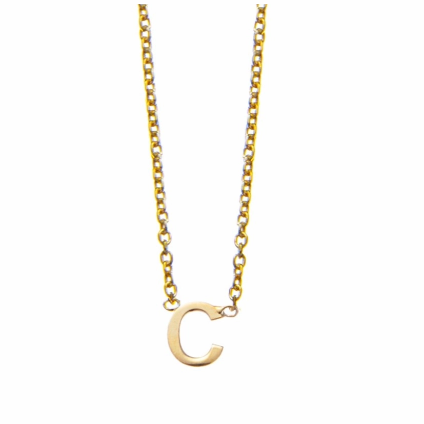 Petite Initial Letter Gold Plated Necklaces