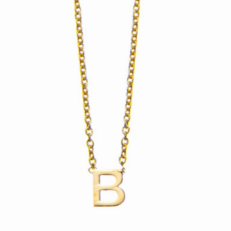 Petite Initial Letter Gold Plated Necklaces