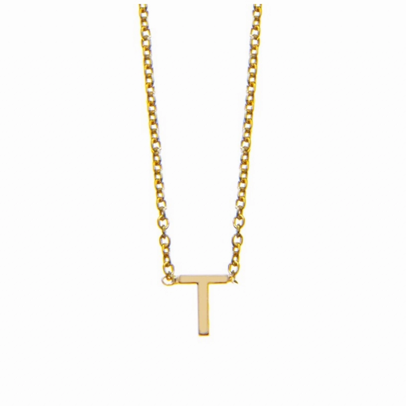 Petite Initial Letter Gold Plated Necklaces