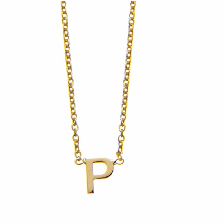 Petite Initial Letter Gold Plated Necklaces