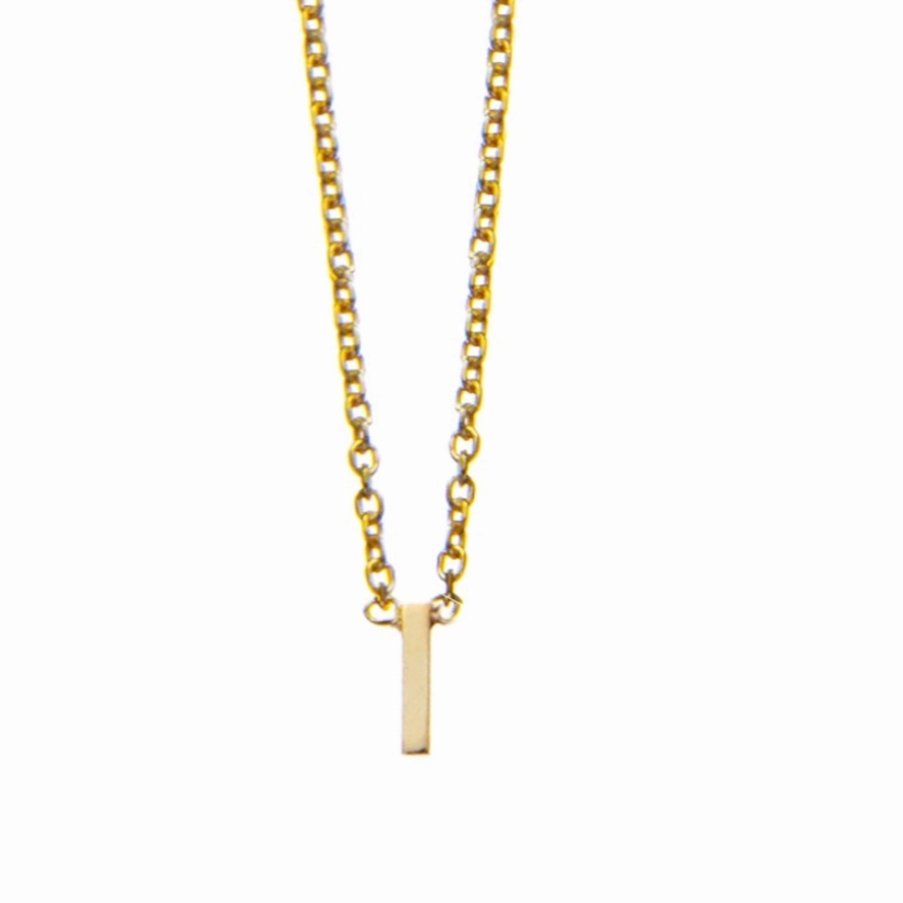 Petite Initial Letter Gold Plated Necklaces