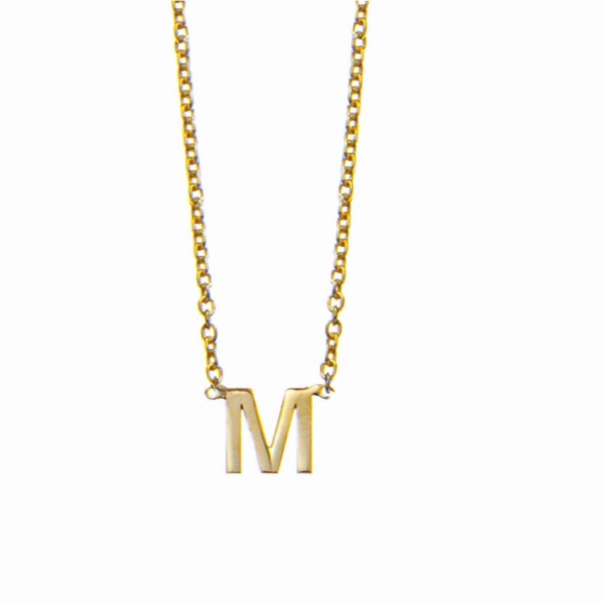 Petite Initial Letter Gold Plated Necklaces