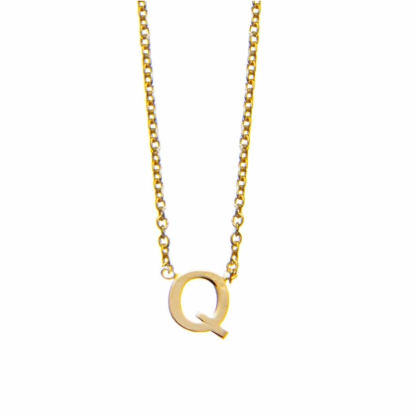 Petite Initial Letter Gold Plated Necklaces