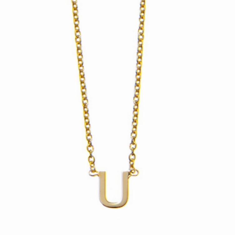 Petite Initial Letter Gold Plated Necklaces