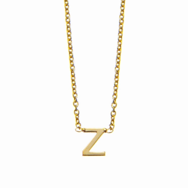 Petite Initial Letter Gold Plated Necklaces