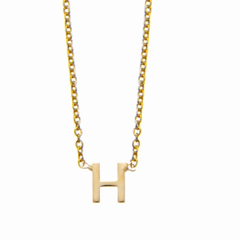 Petite Initial Letter Gold Plated Necklaces