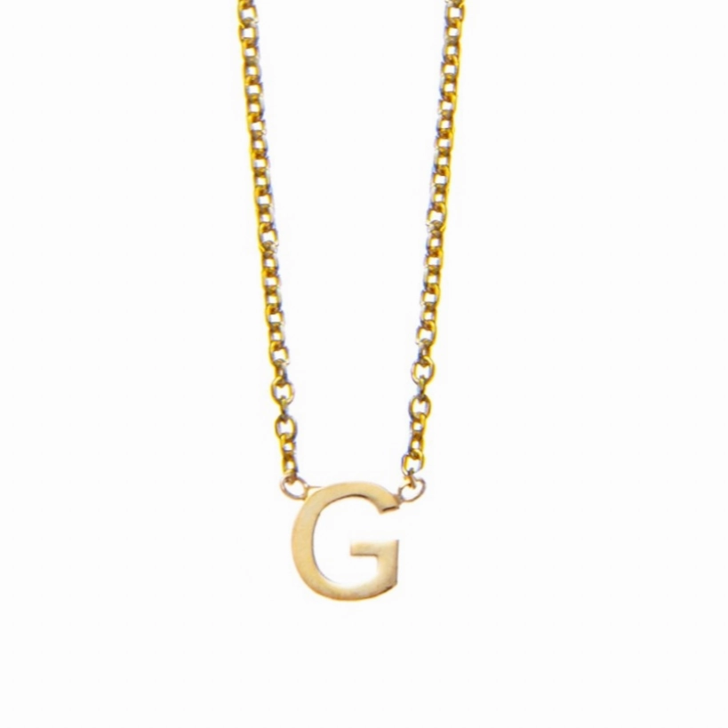 Petite Initial Letter Gold Plated Necklaces