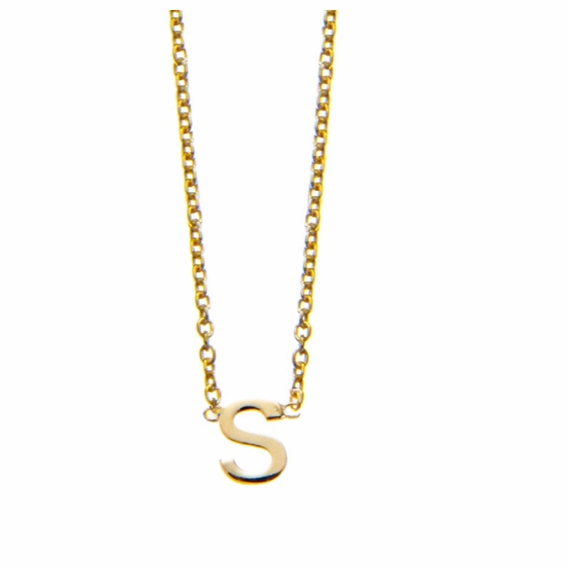 Petite Initial Letter Gold Plated Necklaces