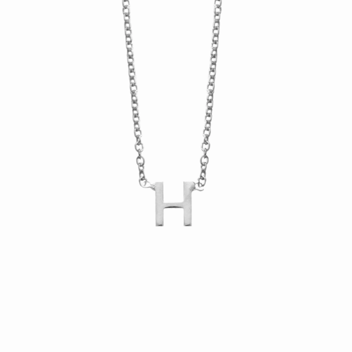 Petite Initial Letter Sterling Silver Necklaces