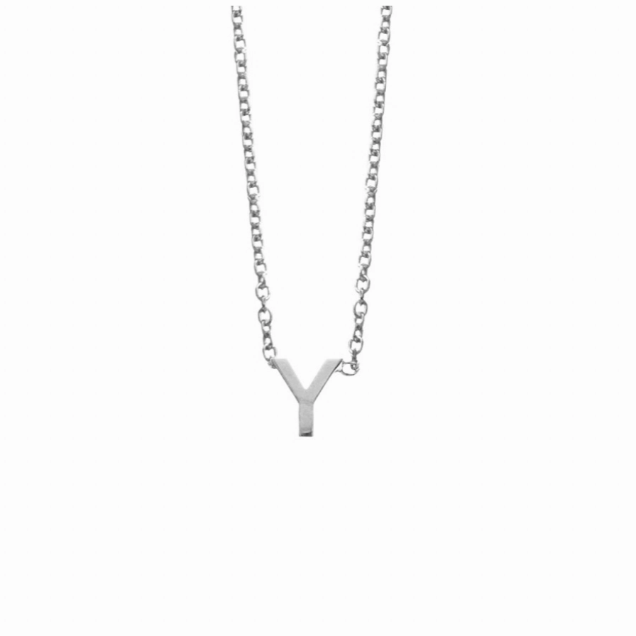 Petite Initial Letter Sterling Silver Necklaces