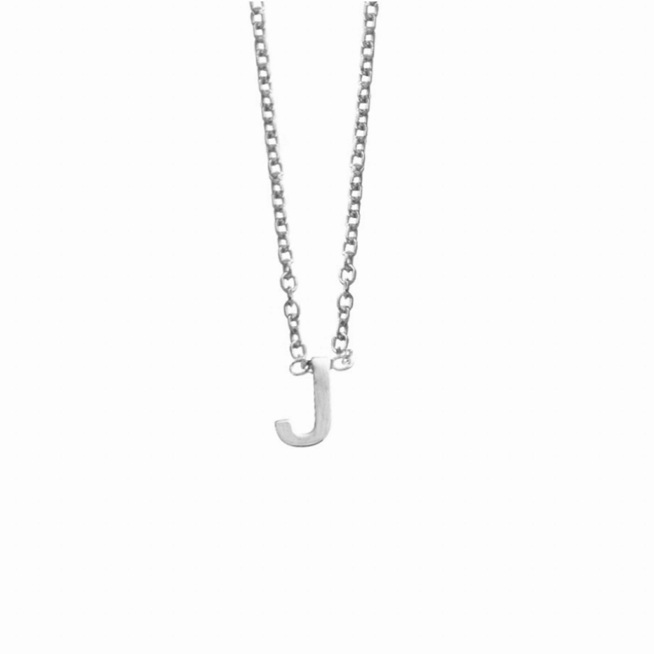 Petite Initial Letter Sterling Silver Necklaces