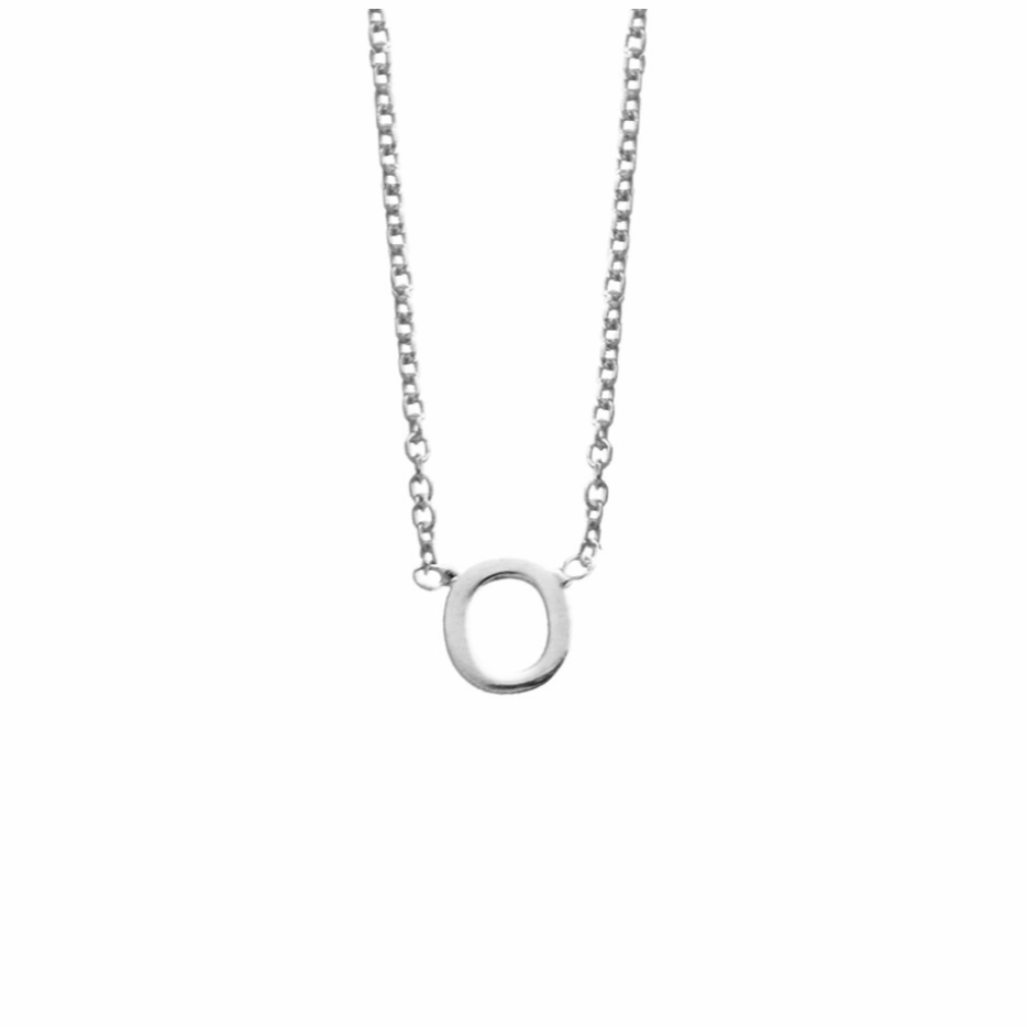 Petite Initial Letter Sterling Silver Necklaces
