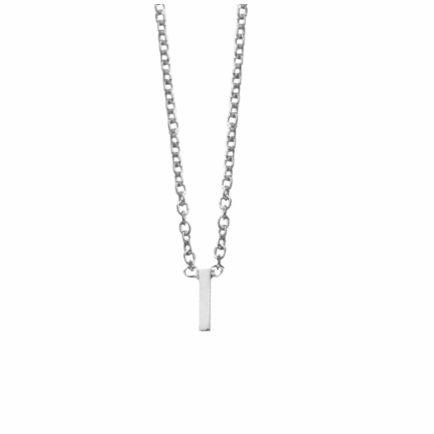 Petite Initial Letter Sterling Silver Necklaces