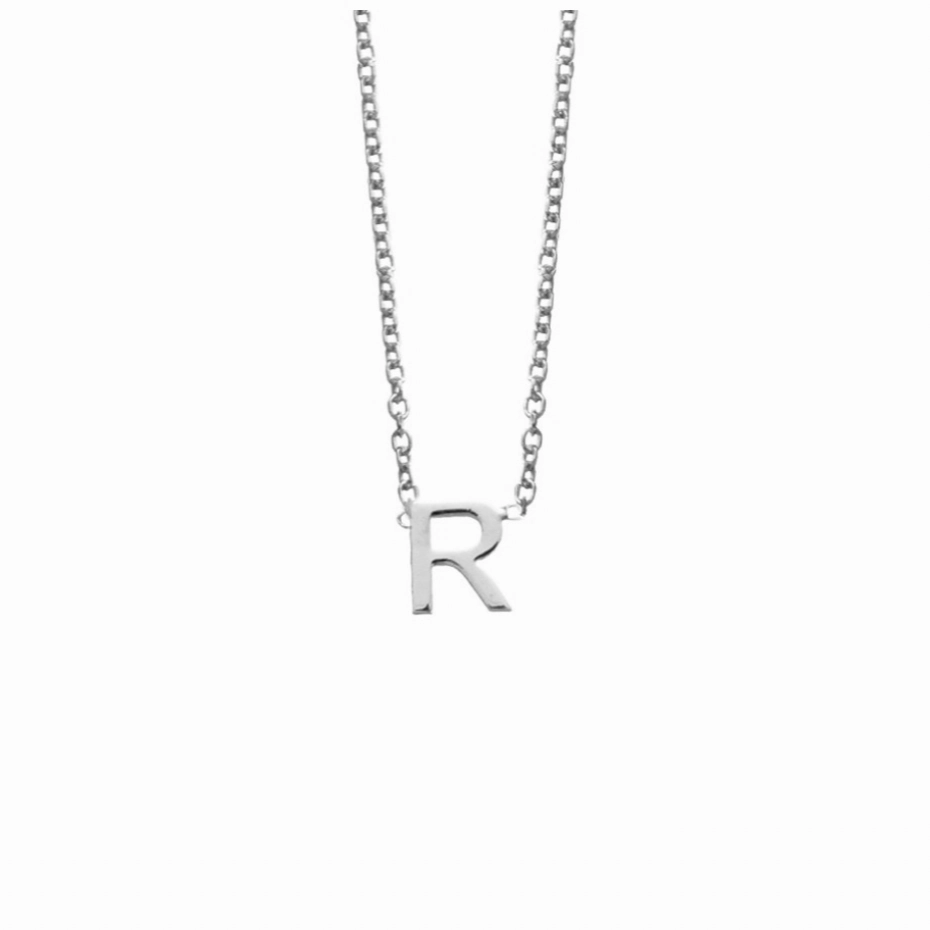 Petite Initial Letter Sterling Silver Necklaces