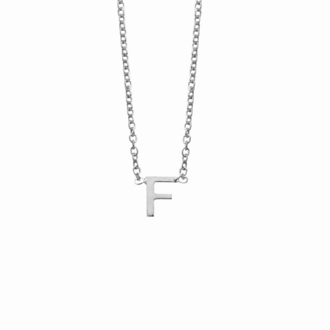 Petite Initial Letter Sterling Silver Necklaces
