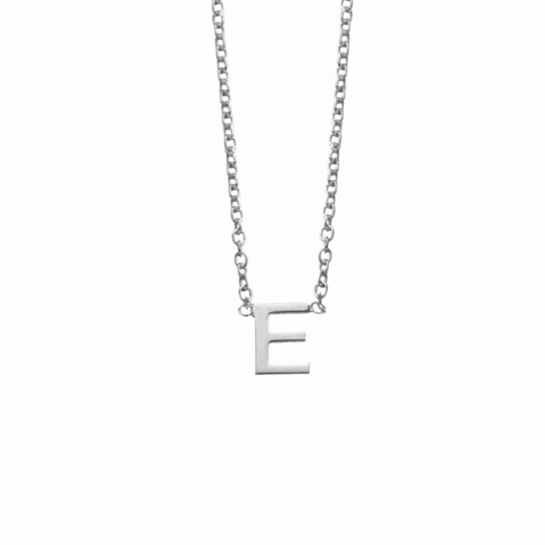 Petite Initial Letter Sterling Silver Necklaces