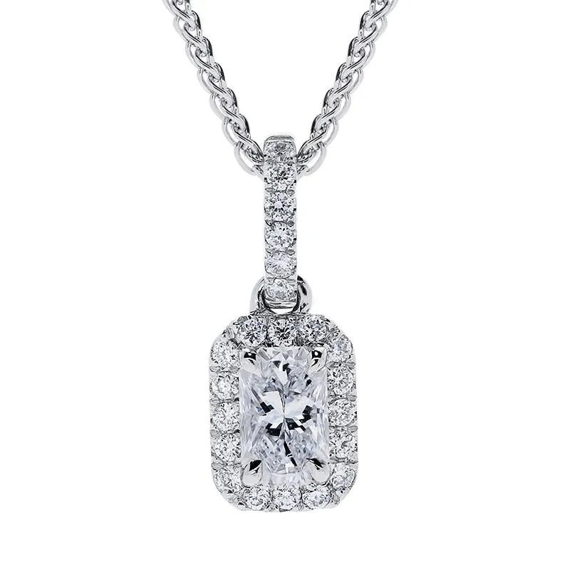 Phoenix Cut 18ct White Gold 0.94ct Diamond Cluster Necklace