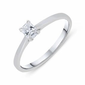 Phoenix Cut 18ct White Gold 0.24ct Diamond Solitaire Ring D