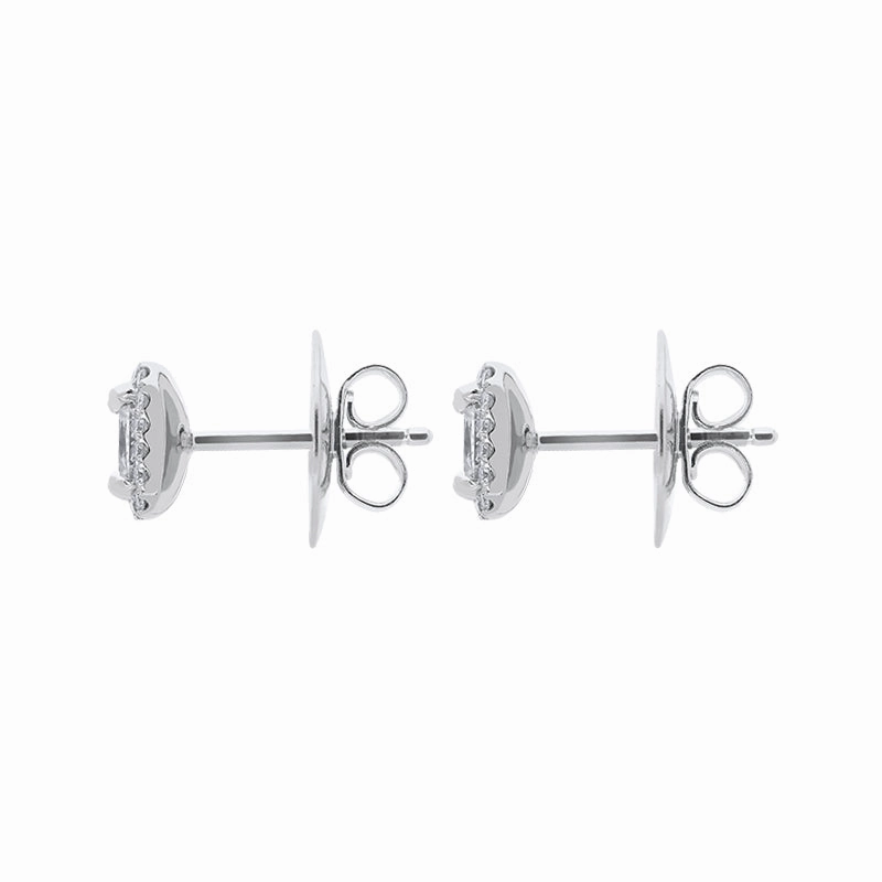 Phoenix Cut 18ct White Gold 0.87ct Diamond Stud Earrings