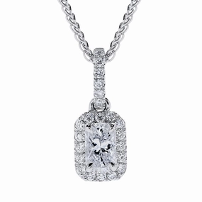 Phoenix Cut 18ct White Gold 0.94ct Diamond Cluster Necklace