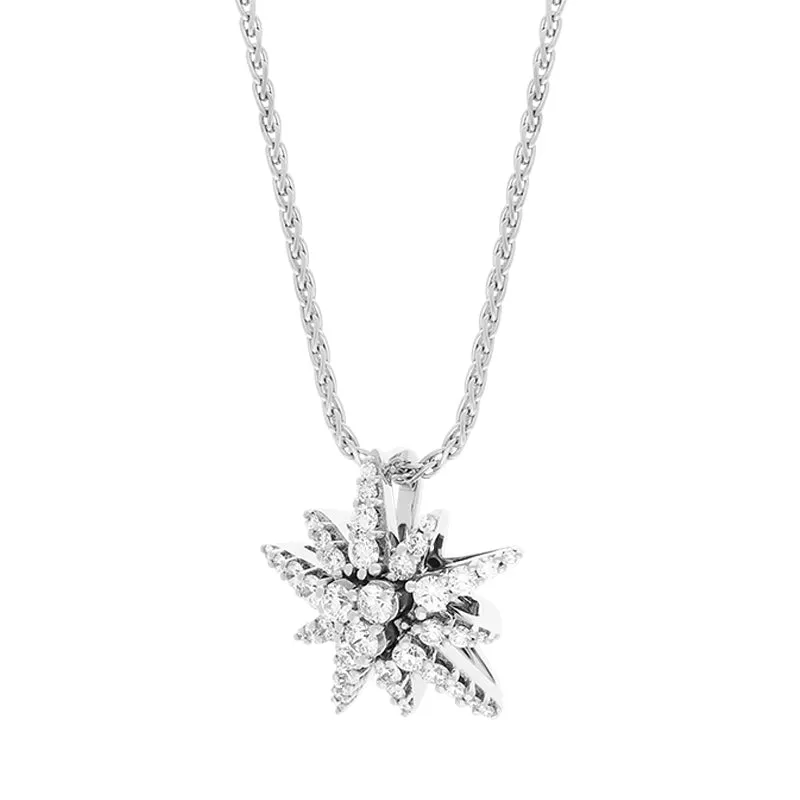 Picchiotti 18ct White Gold 0.76ct Diamond Star Necklace D