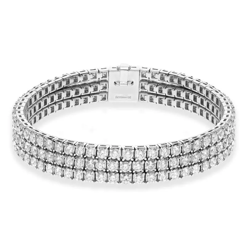 Picchiotti 18ct White Gold 11.61 Carat Diamond Tennis Bracelet D