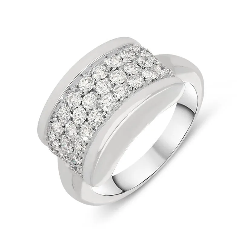 Picchiotti 18ct White Gold Diamond Pave Ring D