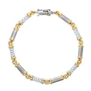 Picchiotti 18ct Yellow and White Gold 0.52ct Diamond Link Bracelet D