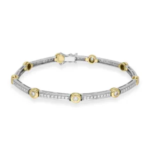 Picchiotti 18ct Yellow and White Gold 1.23ct Diamond Bracelet