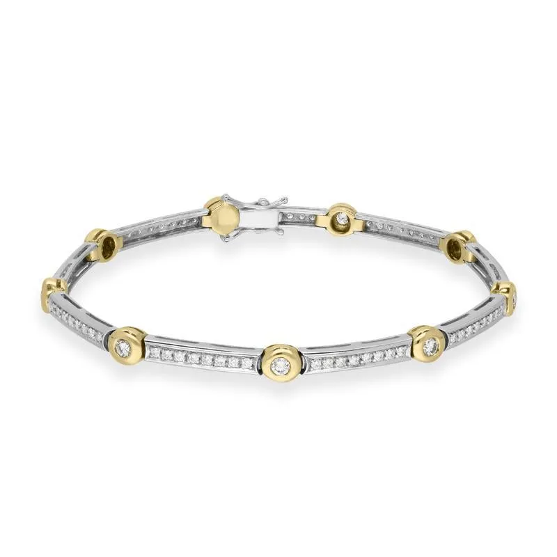Picchiotti 18ct Yellow and White Gold 1.23ct Diamond Bracelet