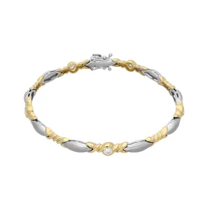 Picchiotti 18ct Yellow and White Gold Diamond Bracelet