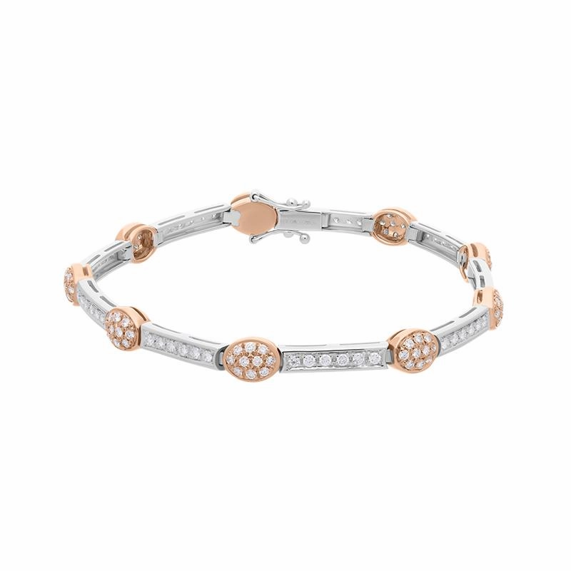 Picchiotti 18ct Rose and White Gold 1.54ct Diamond Bracelet D