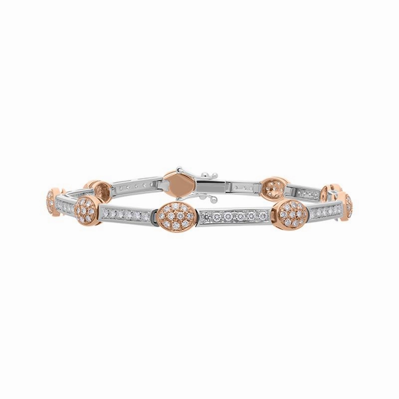 Picchiotti 18ct Rose and White Gold 1.54ct Diamond Bracelet D