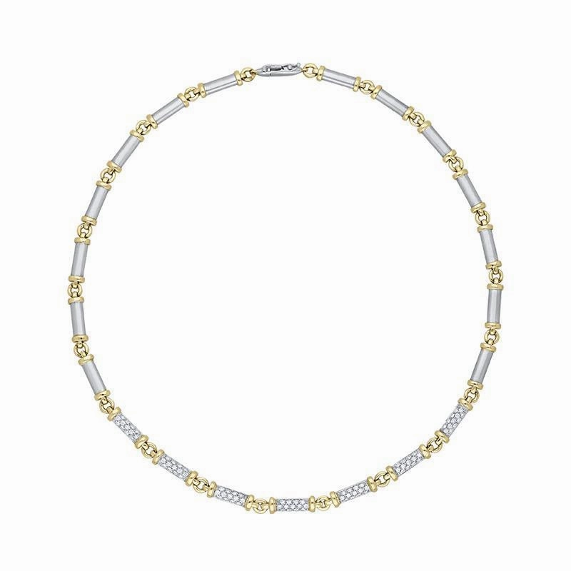 Picchiotti 18ct White Gold 0.92ct Diamond Link Necklace