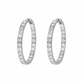 Picchiotti 18ct White Gold 2.01ct Diamond Large Hoop Earrings