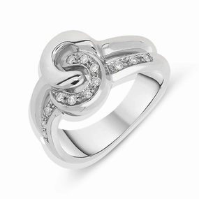 Picchiotti 18ct White Gold Diamond Knot Ring