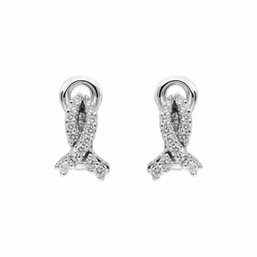 Picchiotti 18ct White Gold Diamond Loop Earrings D