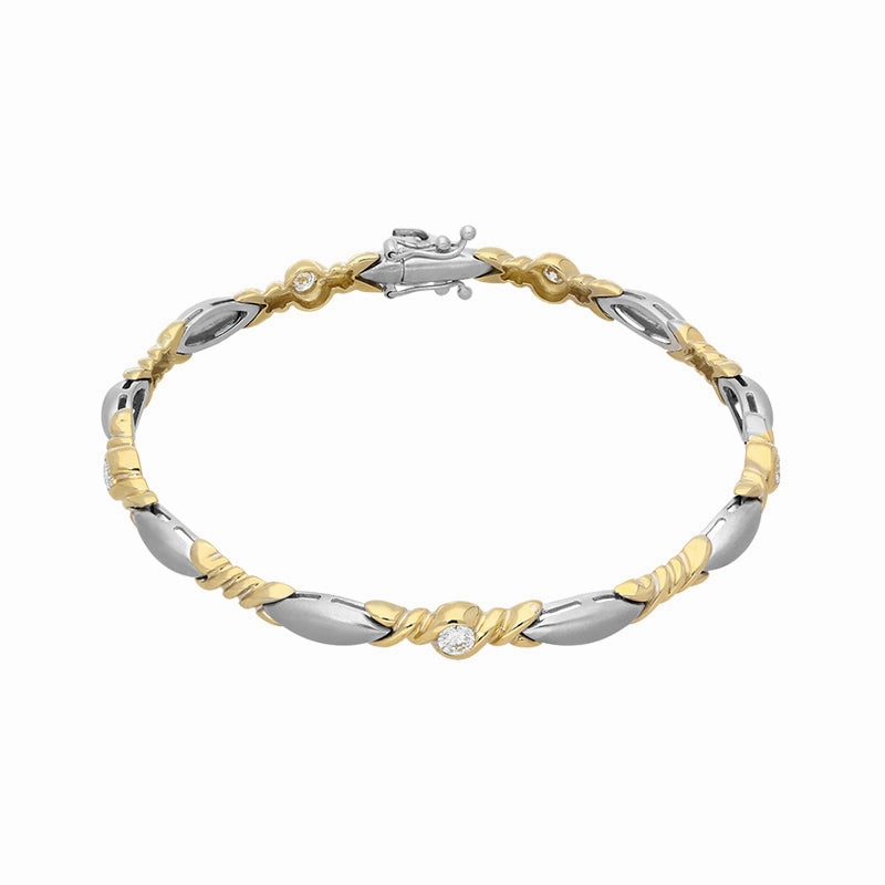 Picchiotti 18ct Yellow and White Gold Diamond Bracelet