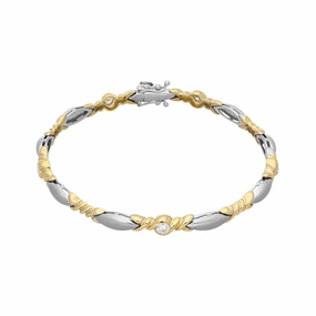 Picchiotti 18ct Yellow and White Gold Diamond Bracelet