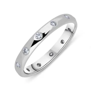 Platinum 0.36ct Diamond 3mm Wedding Ring