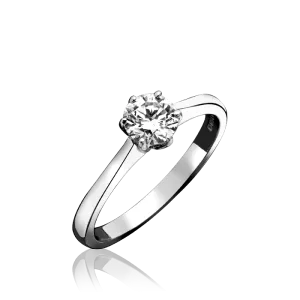 Platinum 0.40ct Diamond Solitaire Claw Set Ring