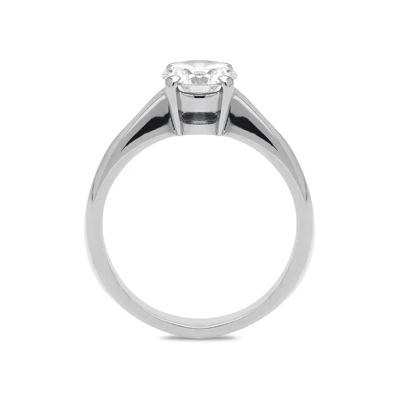 Platinum 0.72ct Diamond Round Brilliant Cut Solitaire Ring