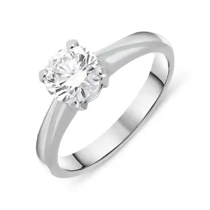 Platinum 0.72ct Diamond Round Brilliant Cut Solitaire Ring