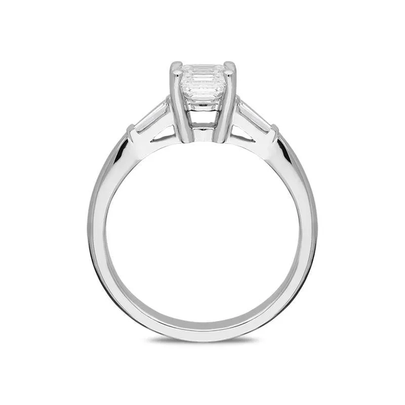 Platinum 1.14ct Diamond Trilogy Ring