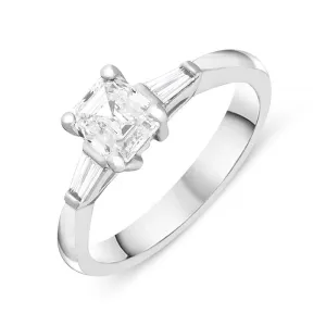 Platinum 1.14ct Diamond Trilogy Ring