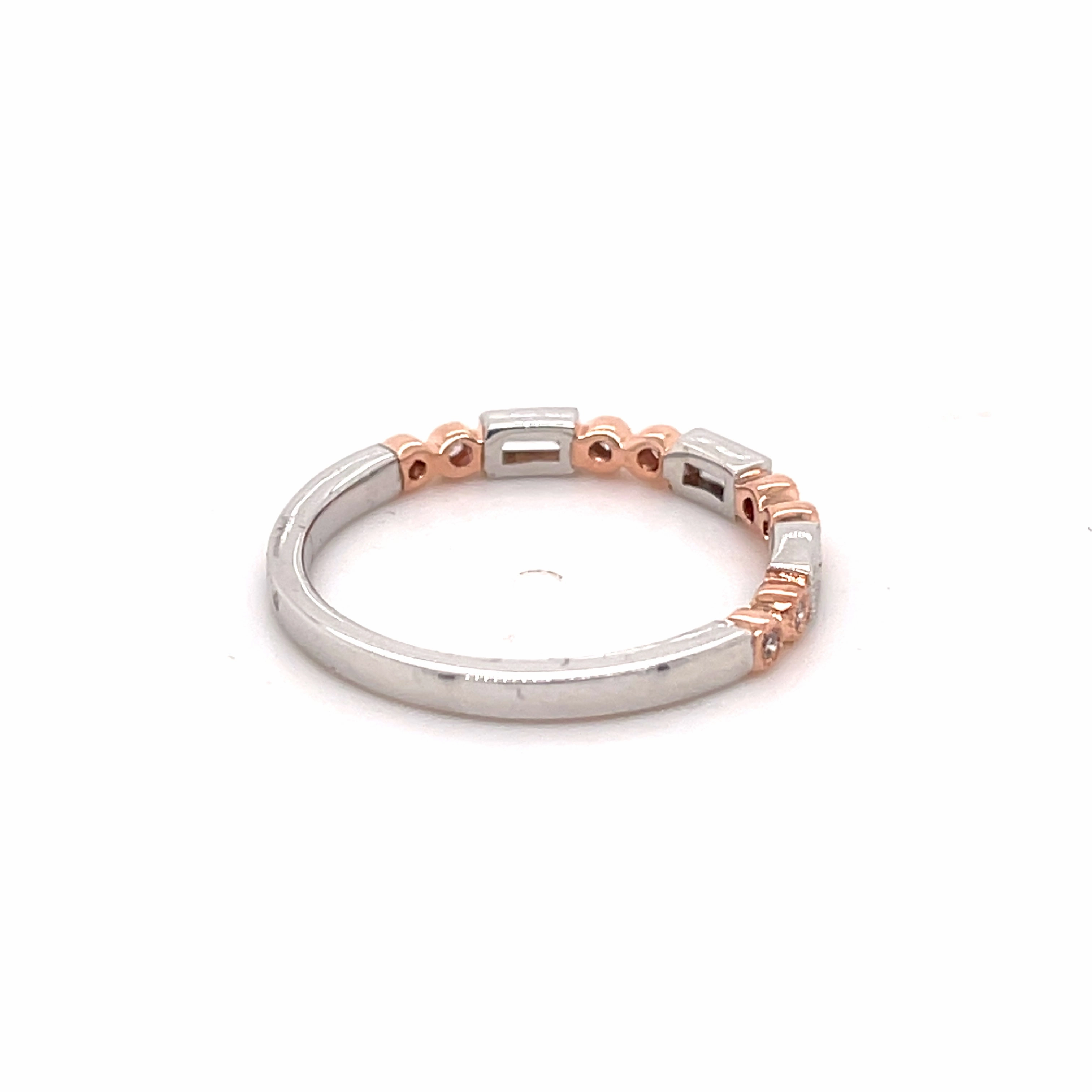 Platinum 18ct Rose Gold Pink Diamond Ring