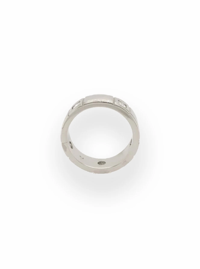 Platinum Band with Diamonds