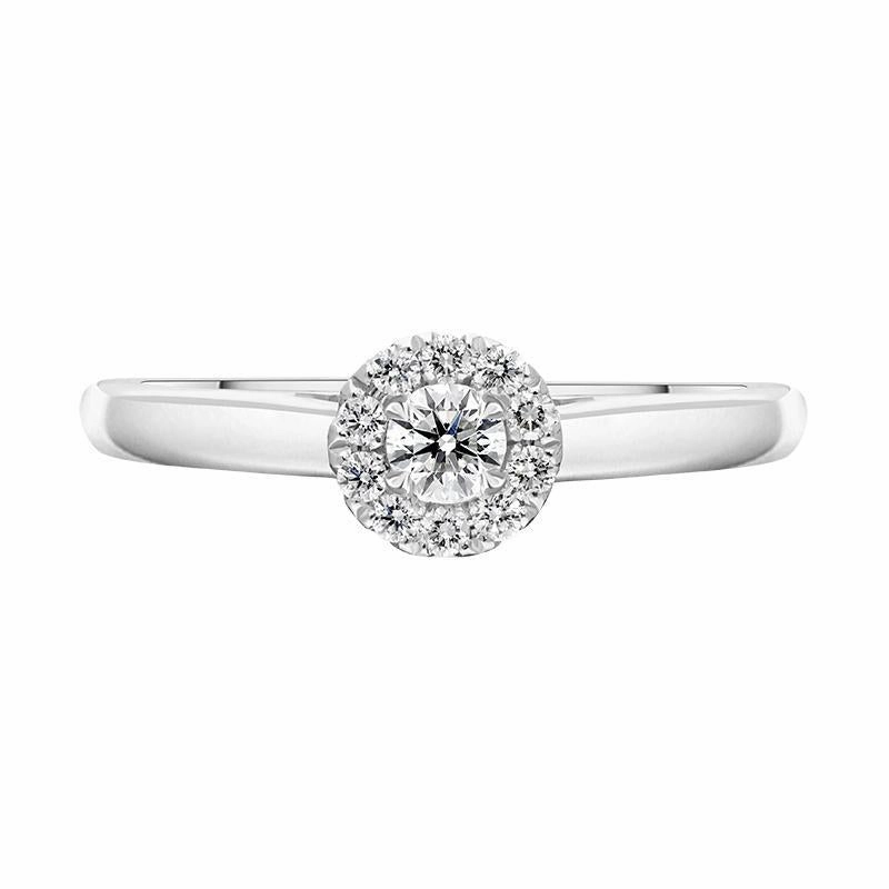 Platinum Brilliant Cut 0.20ct Diamond Round Ring